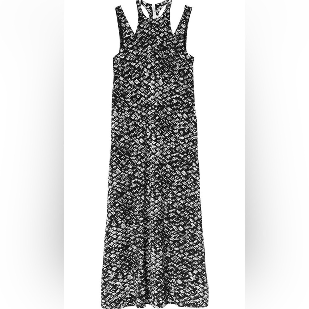 NWT RVCA Rite Moves Maxi Dress Size XS Juniors Black Print Built In Bra Viscose - Picture 6 of 16